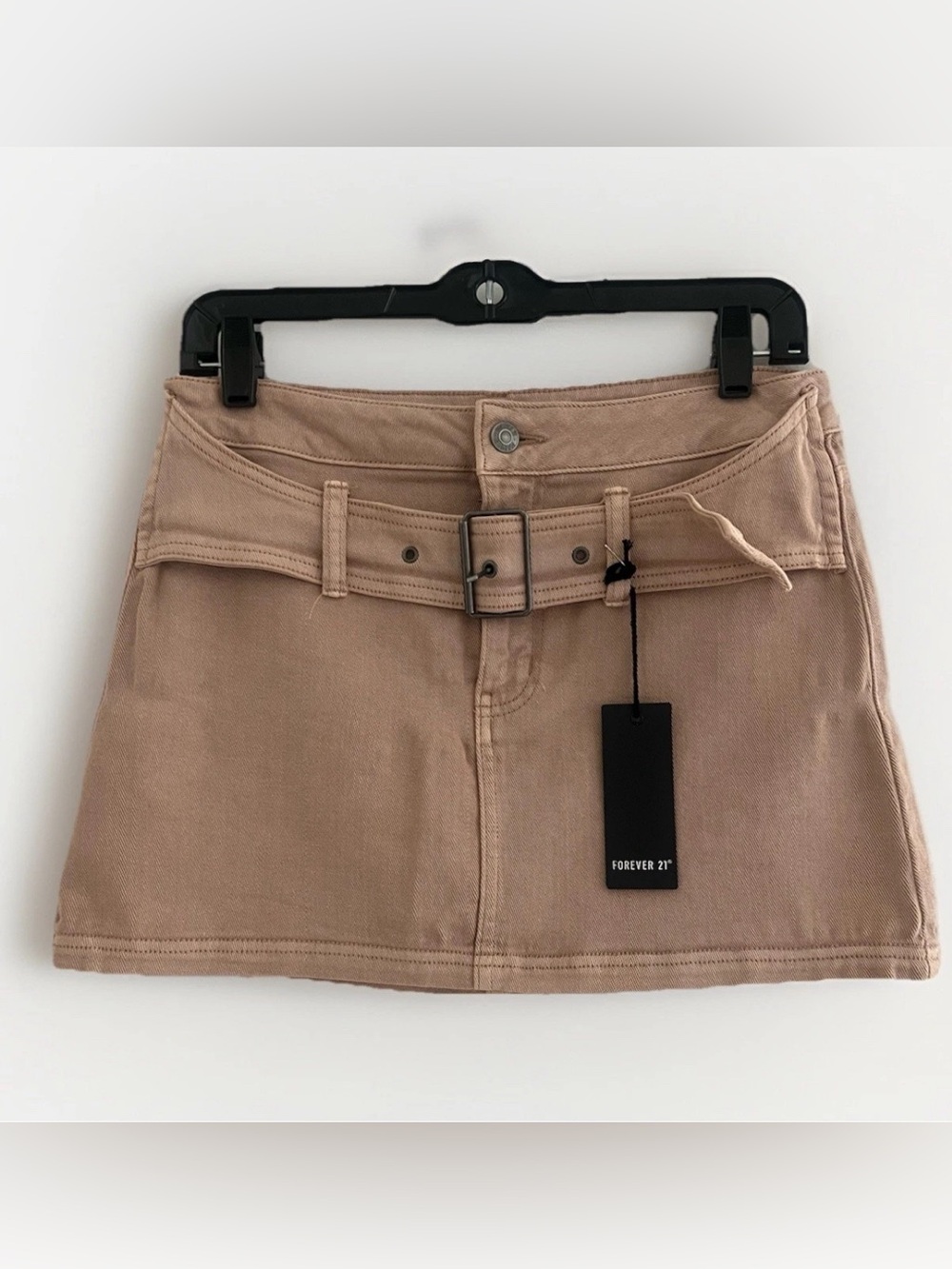 NWT Forever 21 Dusty Rose Belted Mini Skirt Medium